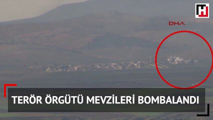 Terör örgütü mevzileri bombalandı