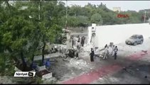 Somali'deki Türk heyetine bombalı saldırıdan ilk görüntüler