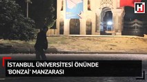 İstanbul Üniversitesi önünde ibretlik 'bonzai' manzarası
