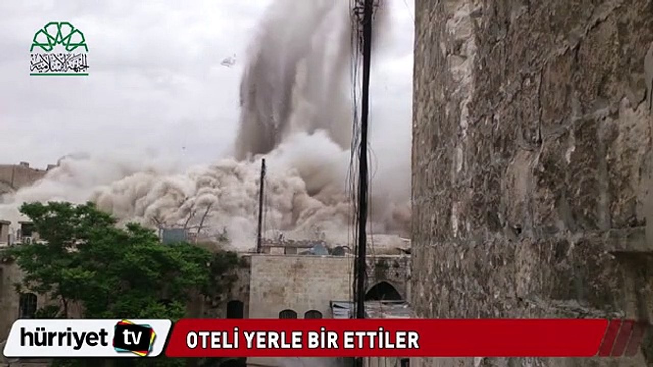 Oteli yerle bir ettiler