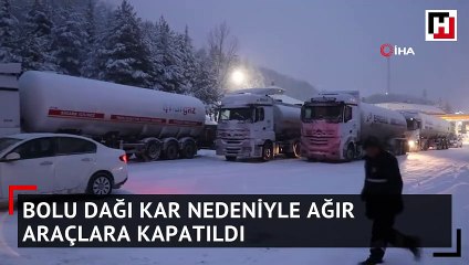 Bolu Dağı kar nedeniyle ağır araçlara kapatıldı
