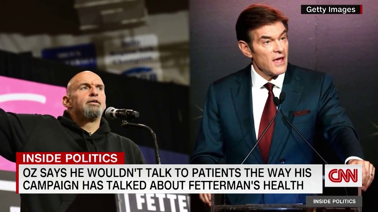 Oz says he wouldn’t talk to patients the way his campaign talked about Fetterman’s health  / News/ Today's News/ Latest News/ CNN NEWS OFFICIAL/ 14th Oct 2022/ Friday's/ BREAKING NEWS