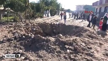 Silopi'de PKK'lı teröristlerin bombalı saldırısında meydana gelen çukur