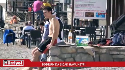 Bodrum'da sıcak hava keyfi '35 derece fark var, cennette gibiyiz'
