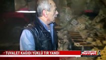 BOLU DAĞI'NDA TUVALET KAĞIDI YÜKLÜ TIR YANDI