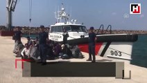 Botları batan düzensiz göçmenleri Sahil Güvenlik kurtardı