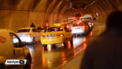 Bomonti Tüneli'nde kar esareti