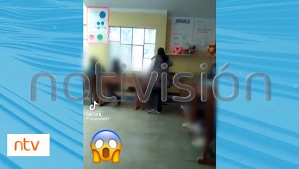 Maestra agredió a un estudiante