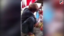 Pakistan'da çürük üzümleri kırmızıya boyayan pazarcı böyle görüntülendi