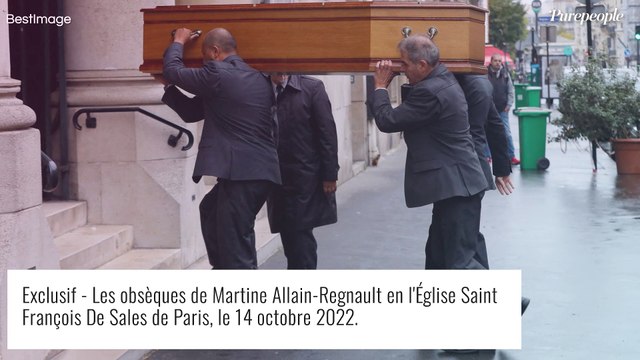 Obsèques de Martine Allain-Regnault : Catherine Ceylac épaulée par son homme, Marie Drucker discrète