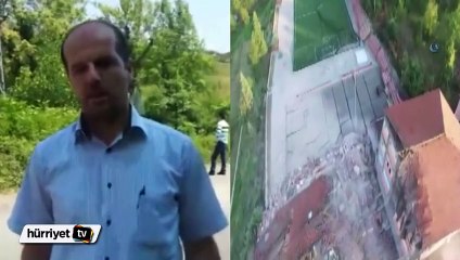 Heyelan dehşeti havadan böyle görüntülendi