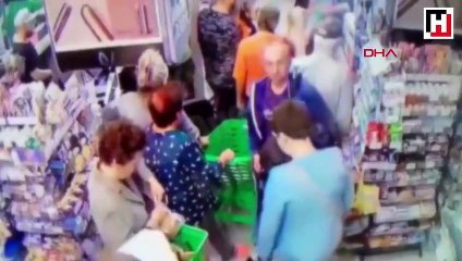 Markette çocuğun boynunu kırmaya çalıştı