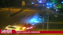 Bolu'daki trafik kazaları MOBESE kameralarında