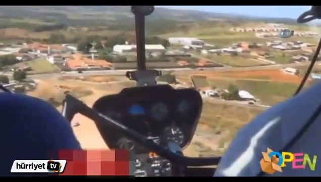 Helikopter yere böyle çakıldı!