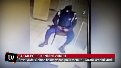 Sakar polis kendini vurdu