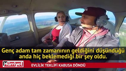 Uçakta evlilik teklifi kabusa döndü