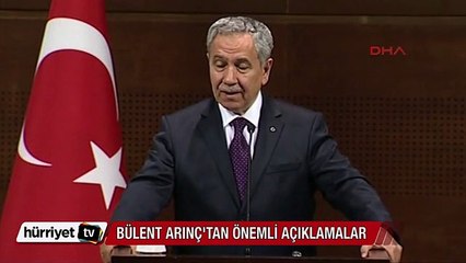 Bülent Arınç'tan önemli açıklamalar