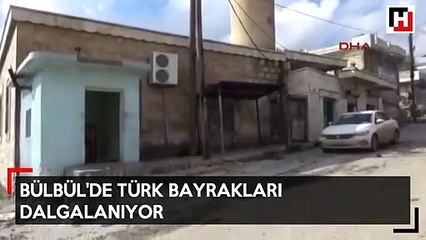 Bülbül'de Türk bayrakları dalgalanıyor