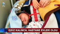 Evden atılınca hastanenin bekleme salonuna yerleştiler