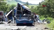 Brezilya'da yolcu otobüsü ile TIR çarpıştı: Çok sayıda ölü var