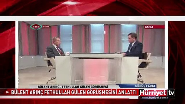 BÜLENT ARINÇ FETHULLAH GÜLEN GÖRÜŞMESİNİ ANLATTI