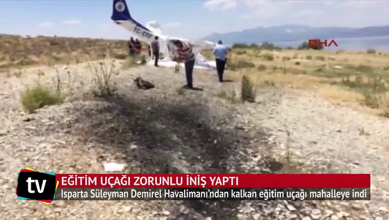 Burdur’da eğitim uçağı düştü