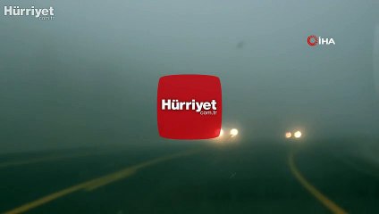 Bursa'da aniden bastıran sis, sürücülere zor anlar yaşattı