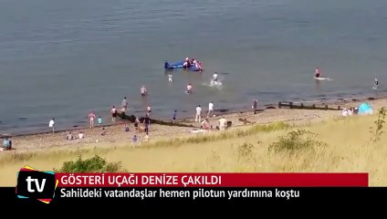 Gösteri uçağı denize çakıldı