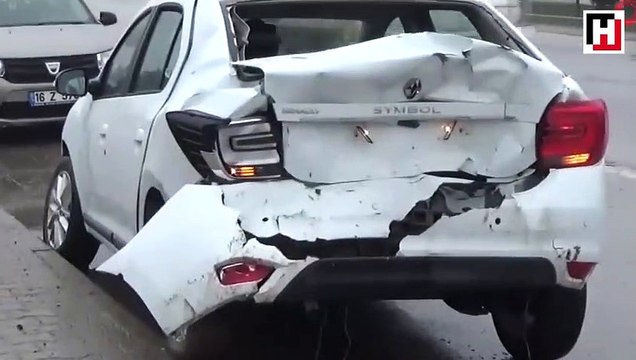 20 dakika önce aldığı araba hurdaya döndü