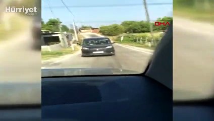 Trafikte korku dolu kovalamaca! O anları böyle görüntülediler