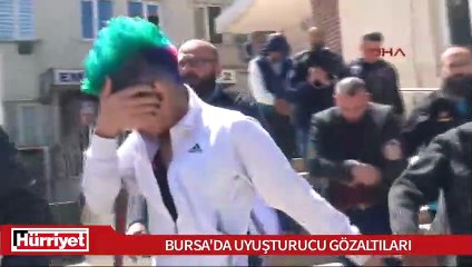 Yeşil saçlı kıza uyuşturucu gözaltısı