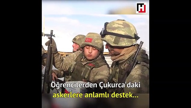 Öğrencilerden Mehmetçik'e anlamlı destek