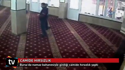 Namaz bahanesiyle girdiği camide hırsızlık yaptı