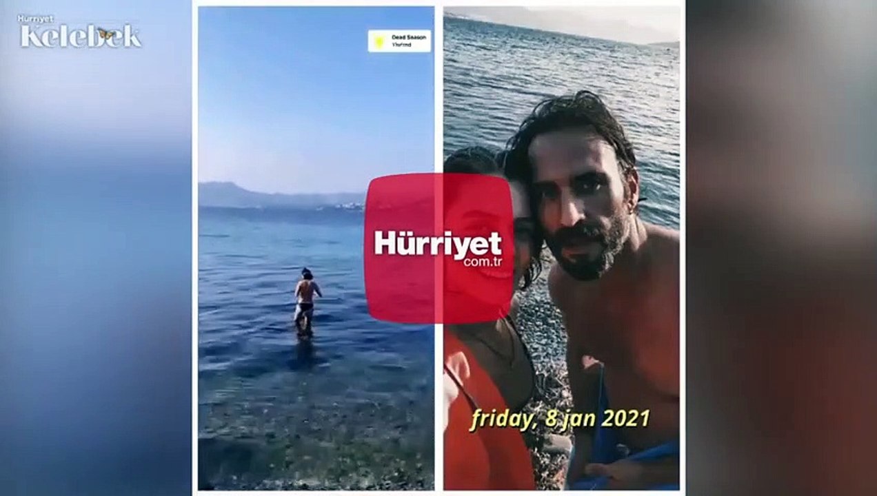 Özge Özpirinçci-Burak Yamantürk ocak ayında denize girdi