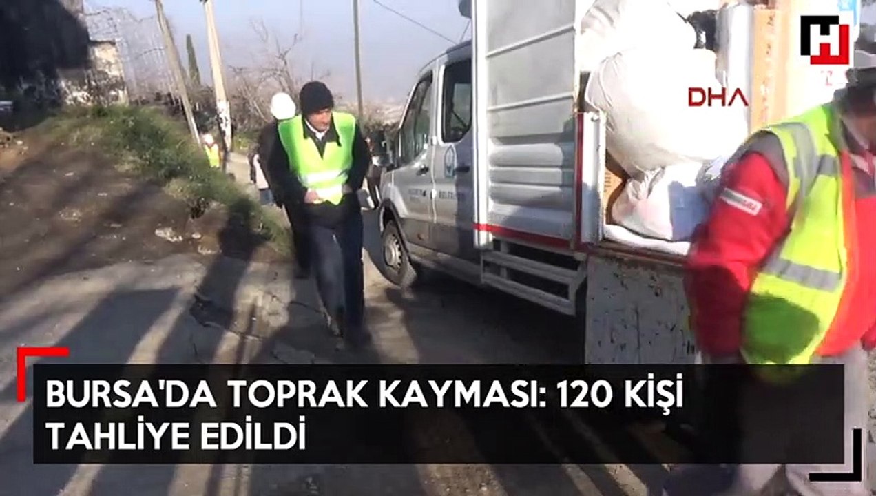 Bursa'da toprak kayması, 120 kişi tahliye edildi