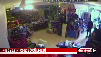 YAKALANMAKTAN KORKAN HIRSIZIN KOMİK ANLARI KAMERADA