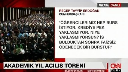 Cumhurbaşkanı Erdoğan’dan burs açıklaması