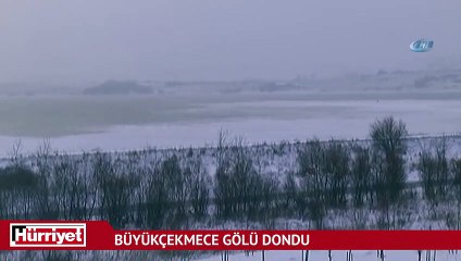 Büyükçekmece gölü dondu