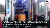 Pazarlama sorumlusu, patronun odasına girip intihar girişiminde bulundu