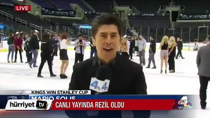 Topuklu ayakkabı ile buz pistine çıkınca..