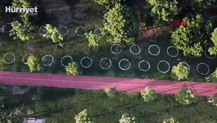 Caddebostan Sahili'nde çemberli sosyal mesafe dönemi