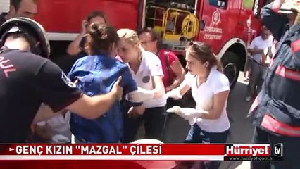 GENÇ KIZIN AYAĞI MAZGALA SIKIŞTI