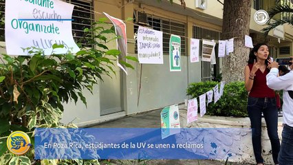 En Poza Rica, estudiantes de la UV se unen a reclamos