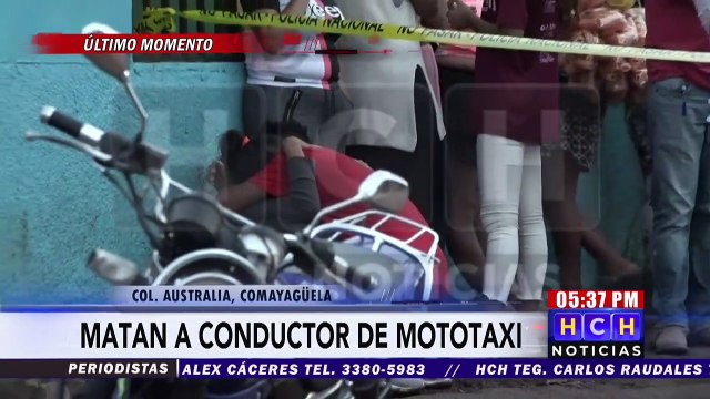 De varios impactos de bala matan a conductor de Mototaxi en col. Australia de Comayagüela