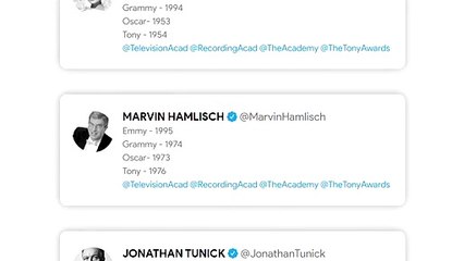 All` 17 EGOT Winners  (Emmy, Grammy, Oscar, Tony)_