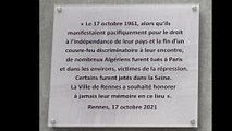 Plaque Rennes 17-10-61