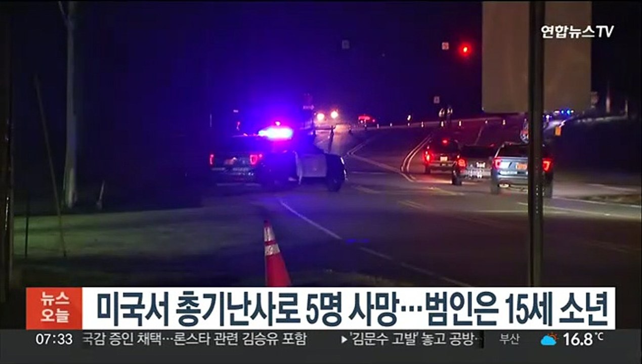 미국서 총기난사로 5명 사망…범인은 15세 소년