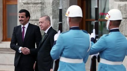 CUMHURBAŞKANI ERDOĞAN KATAR EMİRİ İLE BİR ARAYA GELDİ