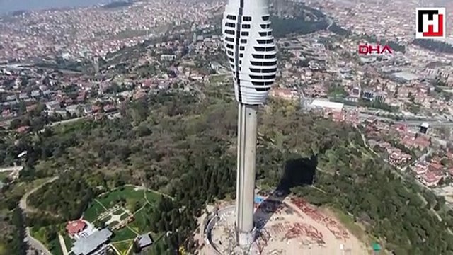 Çamlıca TV Kulesi'nde yaşam alanlarının bulunduğu katların montajı tamamlandı
