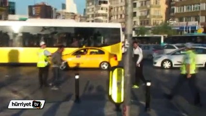 Trafikte cam silen şahıslar terör estirdi